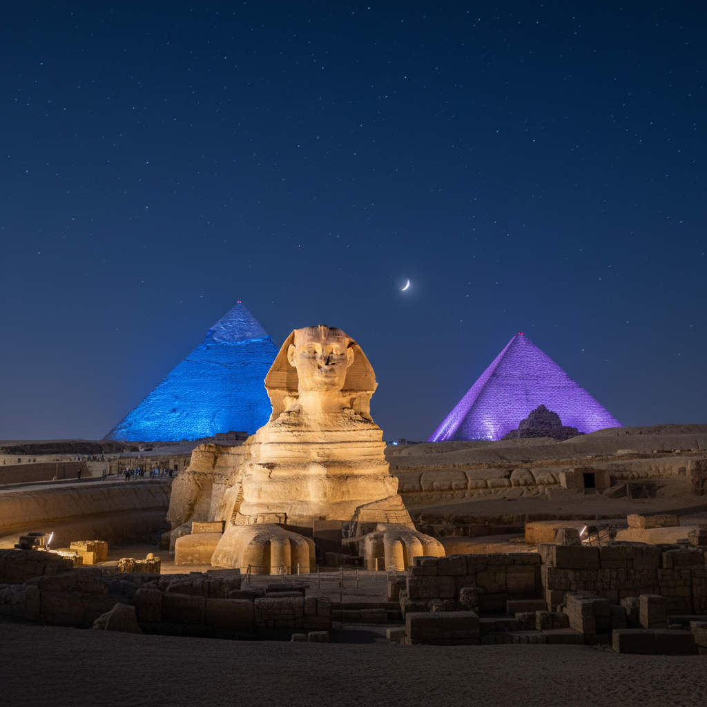 Experience the Magic: Sound and Light Show at the Pyramids of Giza
